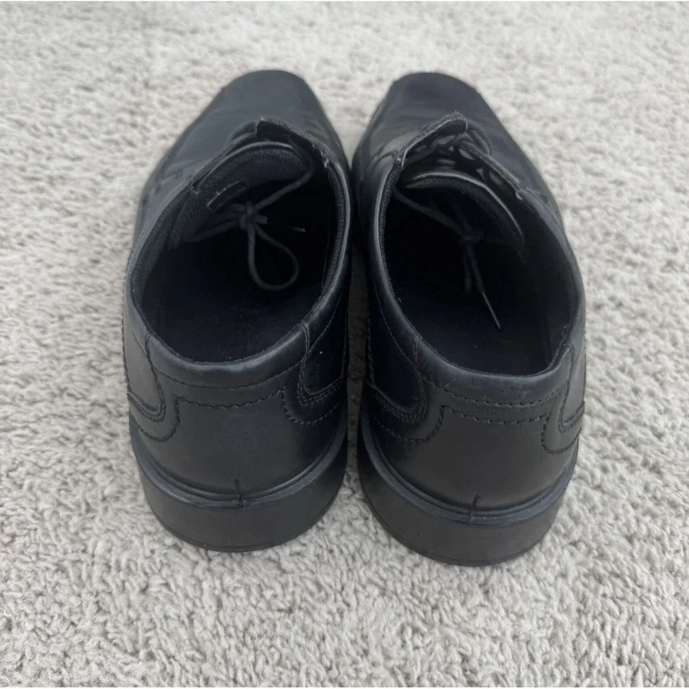 ECCO Shoes Men's Size‎ 46 US 13 Black Leather Oxfords Lace Up Square Toe